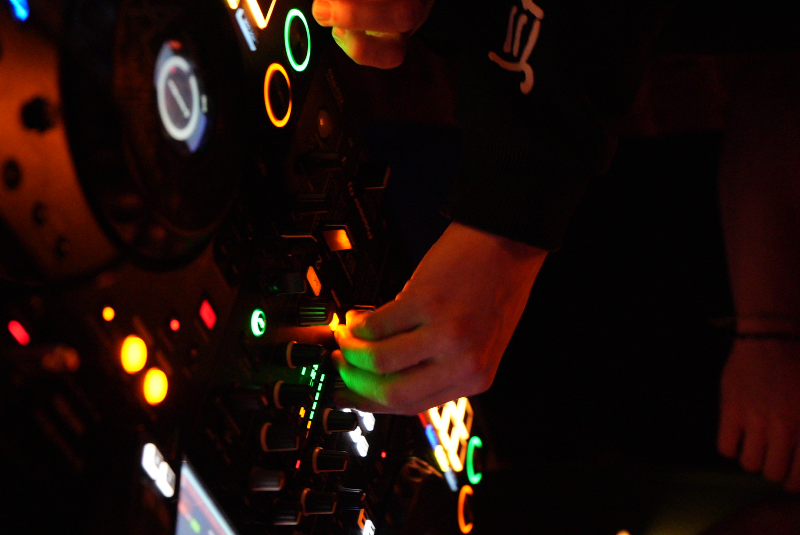 DJ decks close-up
